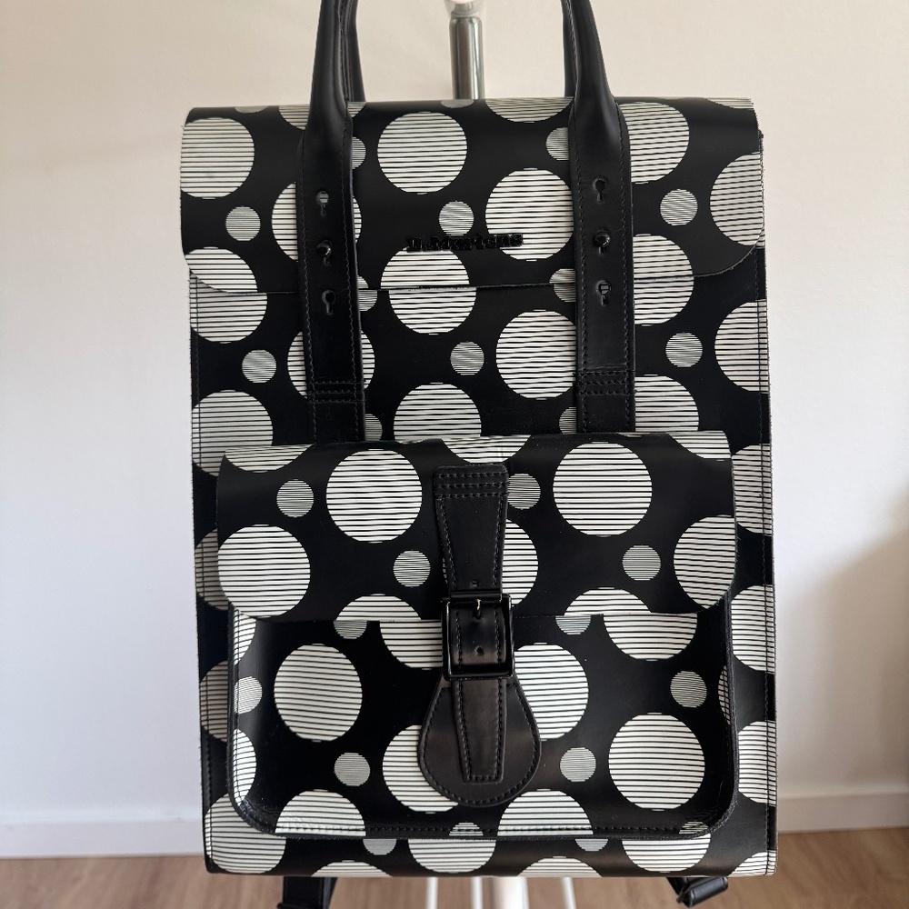 *SOLD* DR. MARTENS POLKA DOT LEATHER BACKPACK